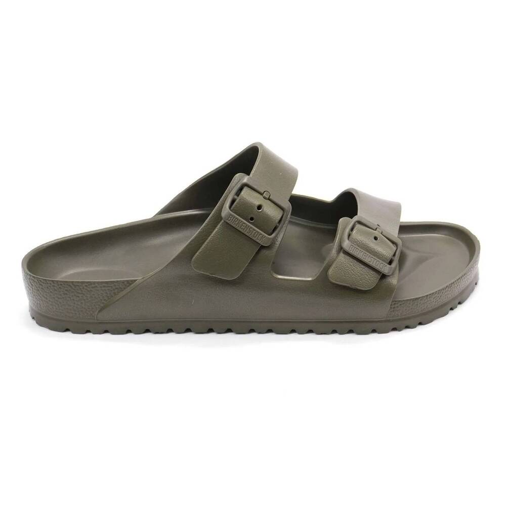 NEW BIRKENSTOCK men's arizona essentials eva sandals in khaki